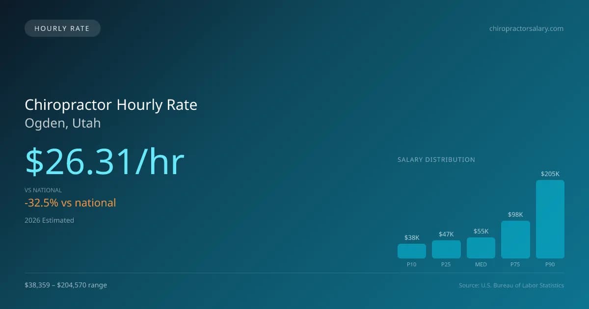 Chiropractor Hourly Rate in Ogden, UT — 2026 est., based on 2025 BLS