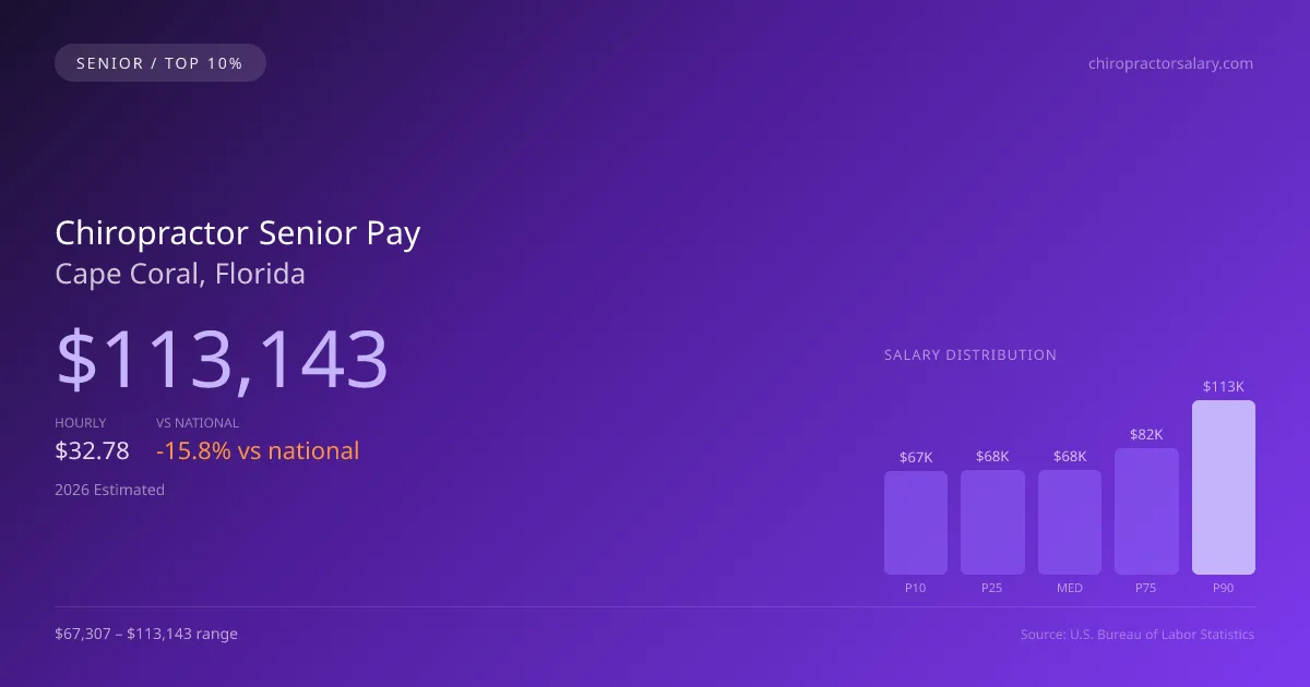 Chiropractor Senior Salary in Cape Coral, FL — 2026 est., based on 2025 BLS