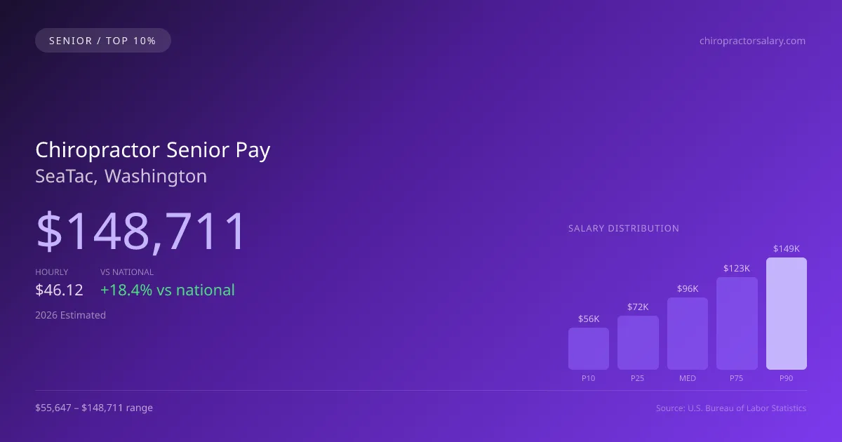 Chiropractor Senior Salary in SeaTac, WA — 2026 est., based on 2025 BLS